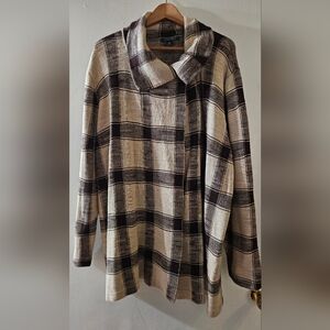 Ralph Lauren Plaid Jacket in Black and Cream